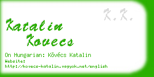 katalin kovecs business card