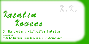 katalin kovecs business card